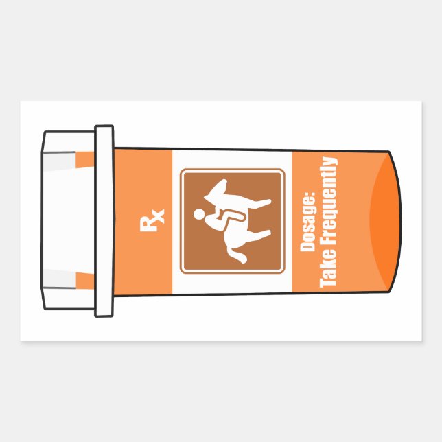 Pferde sind mein Medikament Rechteckiger Aufkleber (Vorderseite)