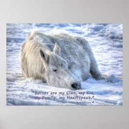 Pferde sind meine Clan Quote Mare Asleep Motiviere Poster