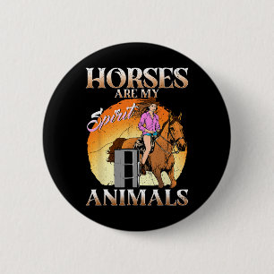 Pferde sind meine Geistiere in der Reitfarm I Button