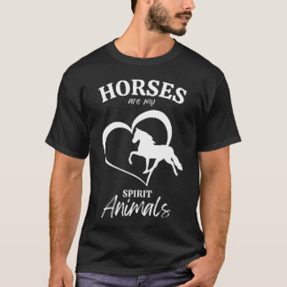 Pferde sind meine Geisttiere Pferdeliebhaber Gesch T-Shirt