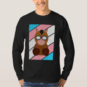 Pferde Stolz Transgender Flagge LGBTQ Stolzer Verb T-Shirt
