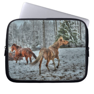 Pferde - Thema "Amerikanischer Western" Laptopschutzhülle