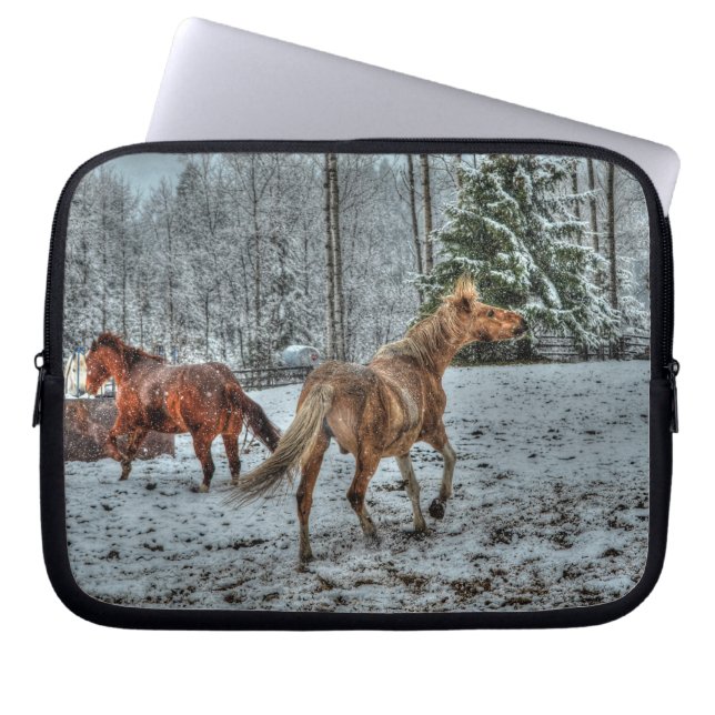 Pferde - Thema "Amerikanischer Western" Laptopschutzhülle (Vorderseite)