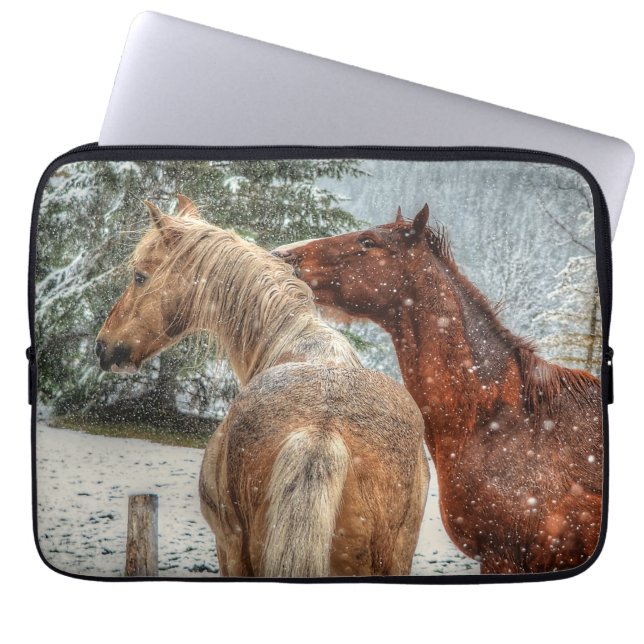 Pferde - Thema "Amerikanischer Western" Laptopschutzhülle (Vorderseite)