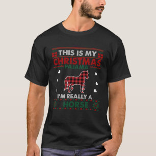 Pferde Tiere Weihnachten Niedliche hässliche Weihn T-Shirt