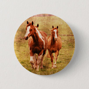 Pferde Trotting Button