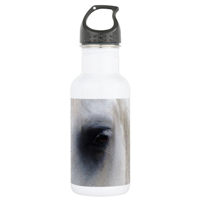 Pferde und Blumen Trinkflasche (Vorderseite)