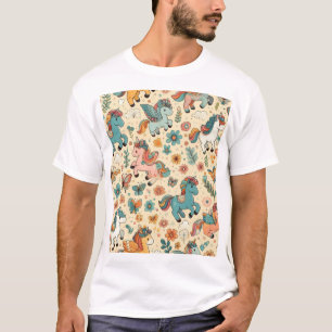 Pferde und Einhorn T-Shirt