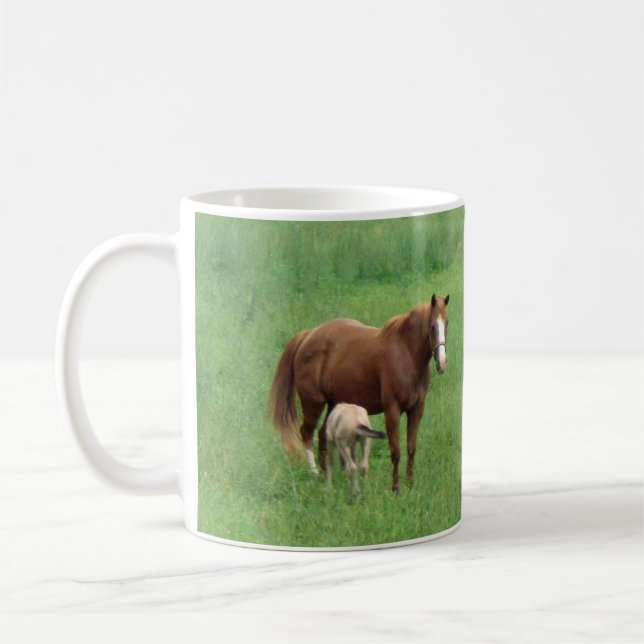 Pferde-und Fohlen-Tasse Kaffeetasse (Links)