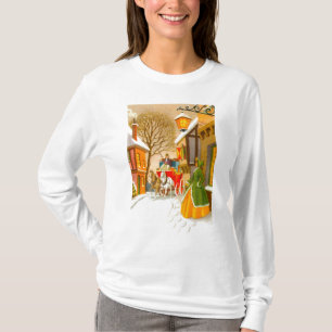 Pferde und Kutsche im Schnee T-Shirt