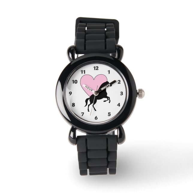 Pferde und Liebe Armbanduhr (Vorderseite)