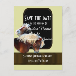 Pferde und Pferde Save the Date Ankündigungspostkarte