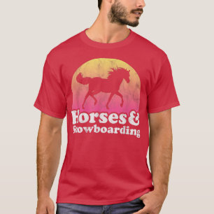 Pferde und Snowboarder Frauen oder Mädchen Pferde T-Shirt