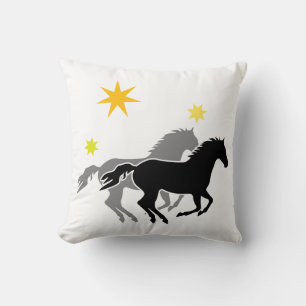 Pferde und Sterne   Horses and Stars Kissen