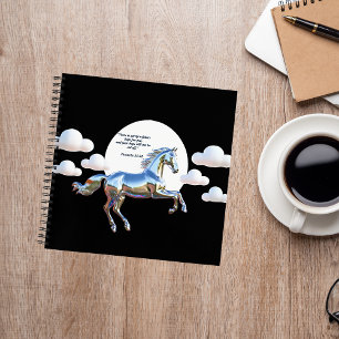 Pferde und Wolken verbringen Zeit w Jesus Journal Notizbuch