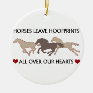 Pferde verlassen Hoofprints Keramik Ornament