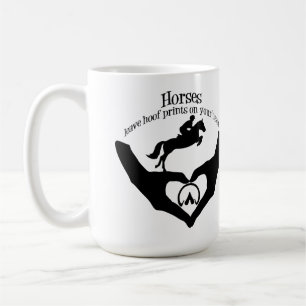 Pferde Verließ Hoof Prints auf dem Herzen Kaffeetasse