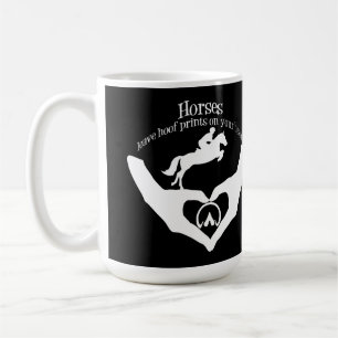 Pferde Verließ Hoof Prints auf dem Herzen Kaffeetasse