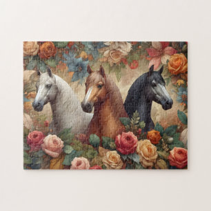 Pferde Vintage Rosen