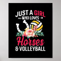 Pferde Volleyball Nur ein Mädchen, die Lieben