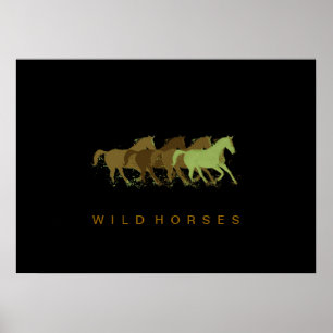 Pferde Wanddekoration Poster