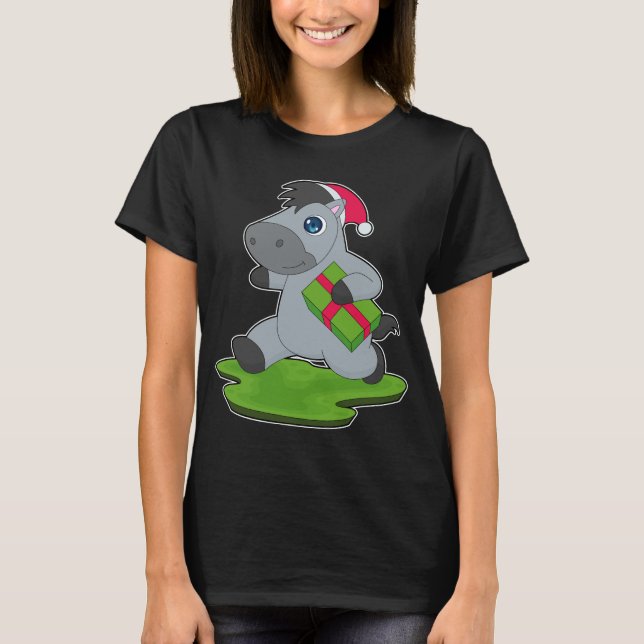 Pferde-Weihnachtspaket T-Shirt (Vorderseite)