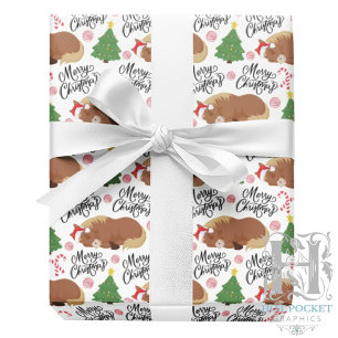 Pferde-Weihnachtspapier Geschenkpapier
