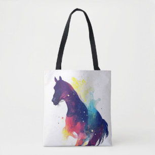 Pferde wild Natur Tierfarben Malerei Tasche