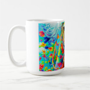 Pferdeadorne mit Blume Kaffeetasse