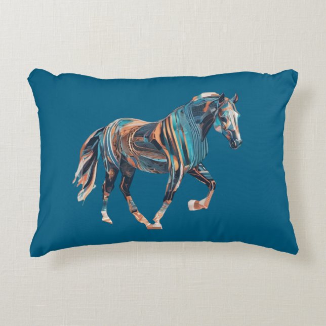 Pferdeakzent Dekokissen (Vorderseite)