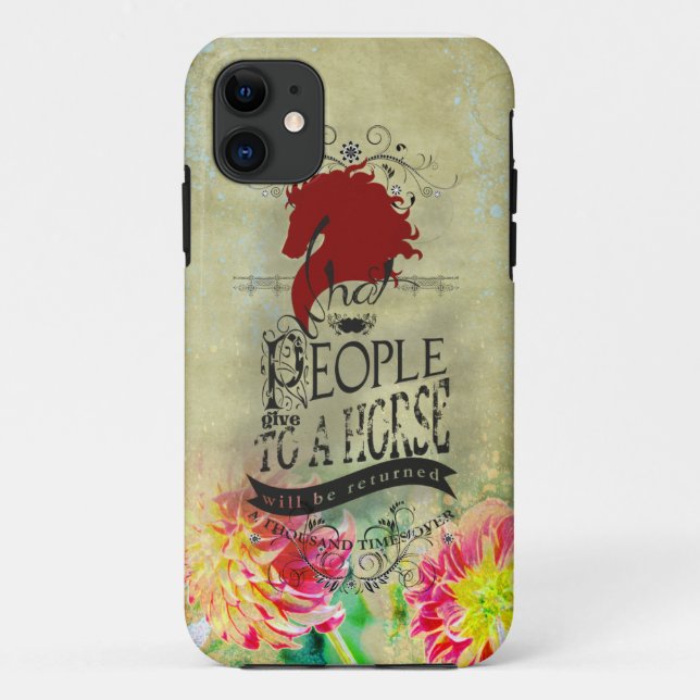 Pferdeangebot - iPhone Case (Rückseite)