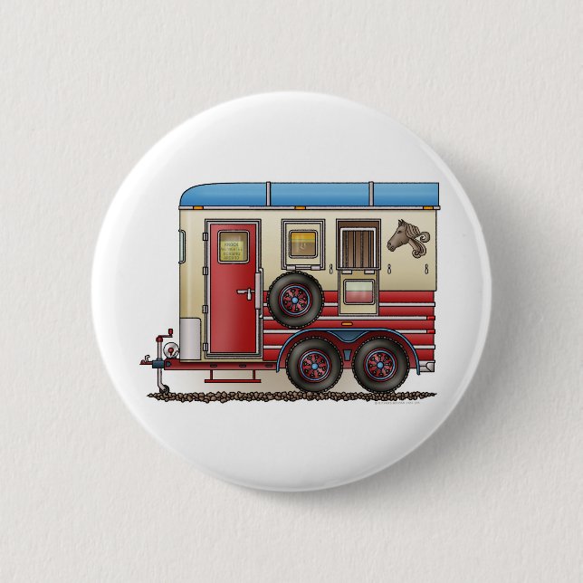 Pferdeanhänger-Camper Button (Vorderseite)