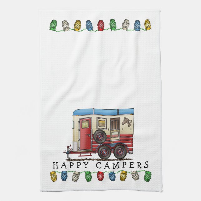 Pferdeanhänger-Camper Handtuch (Vertikal)