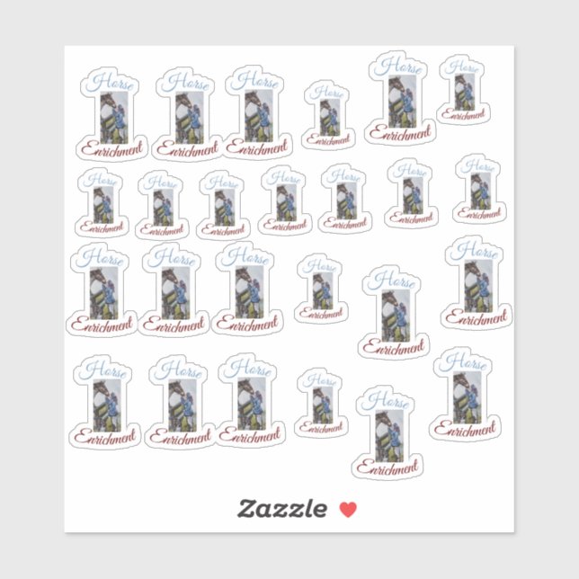 Pferdeanreicherung Aufkleber (Blatt)