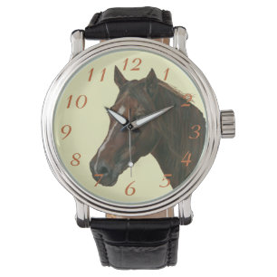Pferdeartige Kunstmalerei des Armbanduhr