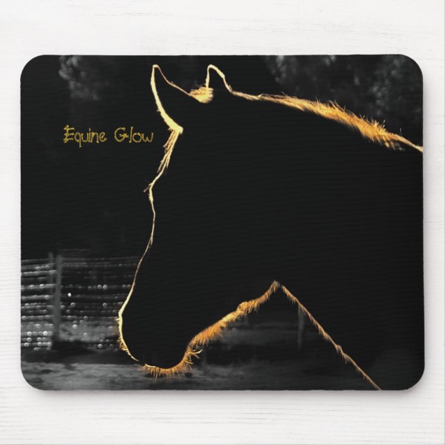 Pferdeartiger Glühen-Computer Mousepad (Vorne)