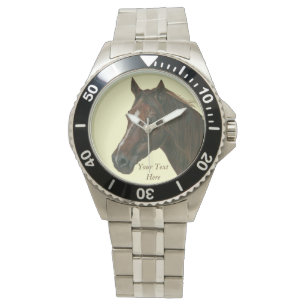 pferdeartiges Porträt des Armbanduhr