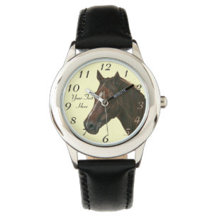 pferdeartiges Porträt des Armbanduhr