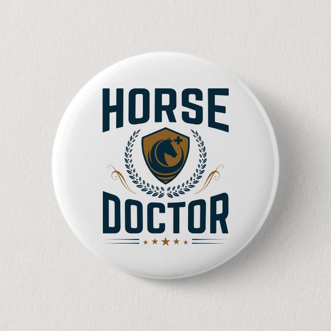 Pferdearzt Pferdeärztin Button (Vorderseite)