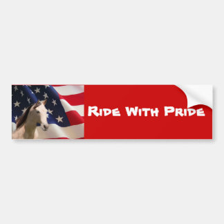 PferdeAutoaufkleber-amerikanische Flagge Autoaufkleber