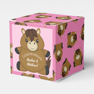 PferdeBaby Dusche Pink Girl Geschenkschachtel