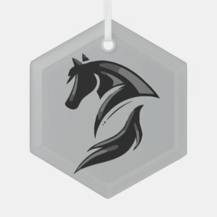 Pferdebauernhof Reittier Ornament Aus Glas