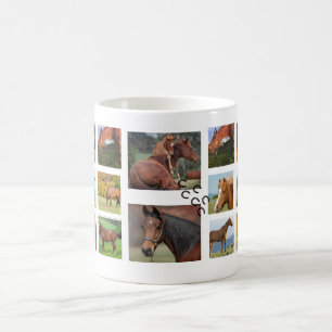 Pferdecollagen-Foto-Tasse (rund) Kaffeetasse