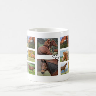 Pferdecollagen-Foto-Tasse (rund) Kaffeetasse