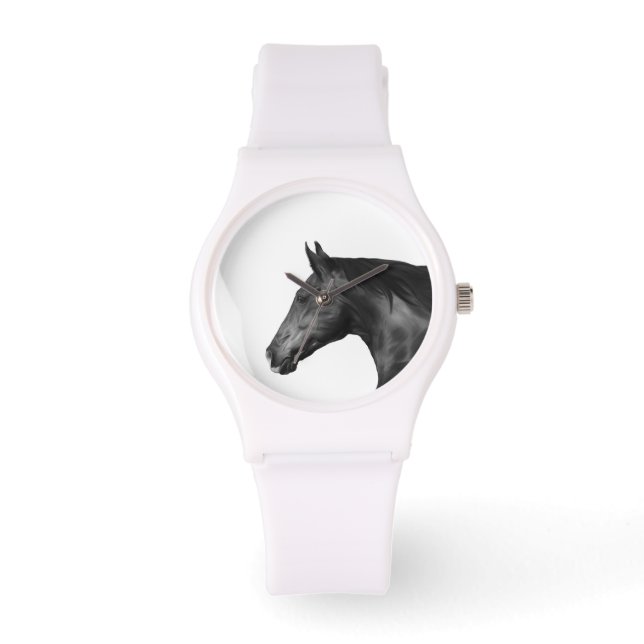 Pferdedesign 4 Sporty Women Watch Armbanduhr (Vorderseite)