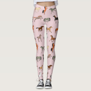 Pferdedruckmuster, Frauen & Mädchen Kind, Cowgirl Leggings
