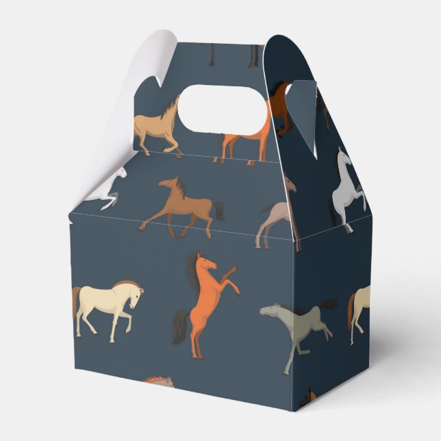 Pferdedruckmuster, Jungen Mädchen & Kinder, Pferde Geschenkschachtel (Vorderseite)
