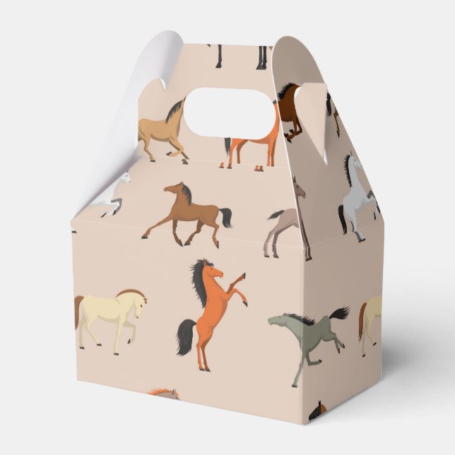 Pferdedruckmuster, Jungen Mädchen & Kinder, Pferde Geschenkschachtel (Vorderseite)