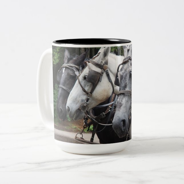 Pferdeentwurf 842 zweifarbige tasse (Vorderseite Links)