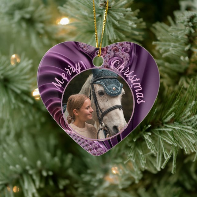 PferdeEquine Reittiere Foto Modernes, individuelle Keramik Ornament (Baum)